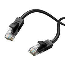 UGREEN Ethernet RJ45 Rounded Network kábel, Cat.6, UTP, 1 m (fekete)