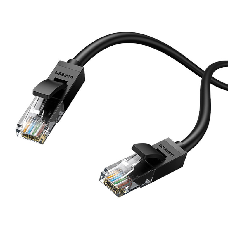 UGREEN Ethernet RJ45 Rounded Network Cable, Cat.6, UTP, 1m (Black)