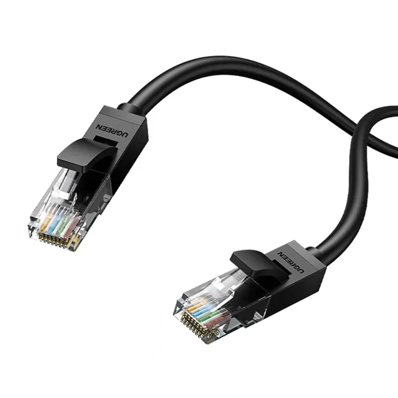 UGREEN Ethernet RJ45 Rounded Network kábel, Cat.6, UTP, 1 m (fekete)