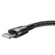 Baseus Cafule 2.4A Lightning USB-kábel 0.5m (szürke-fekete)