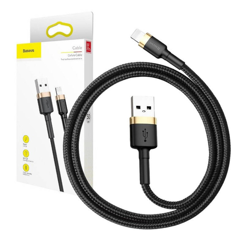 Baseus Cafule USB-Lightning kábel, 1,5A, 2 m (arany-fekete)