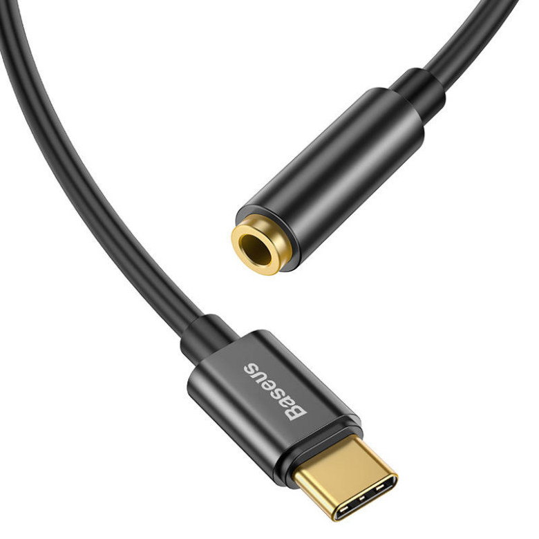 Baseus L54 USB-C audioadapter + 3,5 mm-es mini jack (fekete) Baseus L54 USB-C audioadapter + 3,5 mm-es mini jack (fekete)