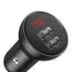 Baseus autós töltő kijelzővel, 2x USB, 4,8A, 24W (szürke) Baseus autós töltő kijelzővel, 2x USB, 4,8A, 24W (szürke)