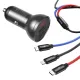 Baseus autós töltő 24 W-os kijelzővel + 3 az 1-ben Baseus három színű 1,2 m-es USB kábel Baseus autós töltő 24 W-os kijelzővel + 3 az 1-ben Baseus három színű 1,2 m-es USB kábel
