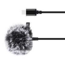 Jack Puluz nyakkendő mikrofon klippel PU425 1.5m USB-C