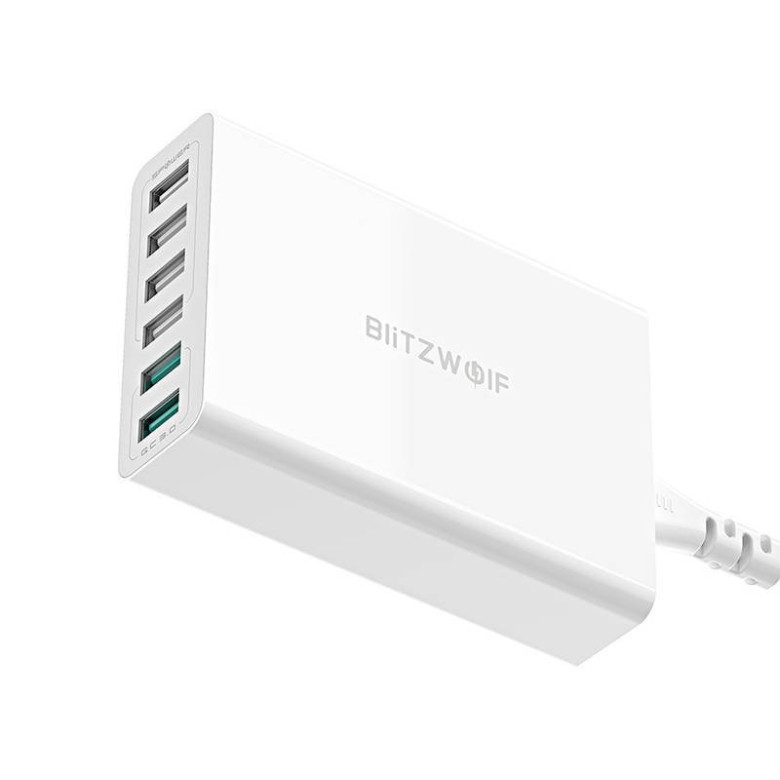 Blitzwolf BW-S15 6x USB töltő, QC 3.0, 60W (fehér) Blitzwolf BW-S15 6x USB töltő, QC 3.0, 60W (fehér)
