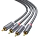 UGREEN AV104 sztereó audiokábel, 2× RCA–2× RCA, 1,5 m, fekete