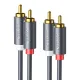 UGREEN AV104 sztereó audiokábel, 2× RCA–2× RCA, 1,5 m, fekete