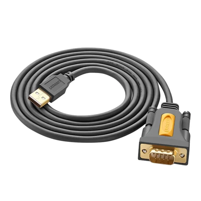 UGREEN CR104 USB-RS-232 kábel, 1,5 m (fekete)