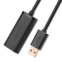 UGREEN US121 USB 2.0 hosszabbító kábel, aktív, 5m (fekete) UGREEN US121 USB 2.0 hosszabbító kábel, aktív, 5m (fekete)
