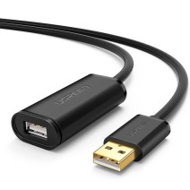 UGREEN US121, aktív USB 2.0 hosszabító kábel, 20m (fekete)