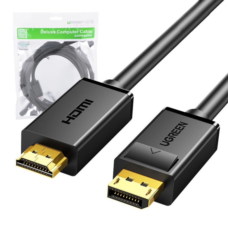 UGREEN  DisplayPort - HDMI Cable FullHD 1m (Black)