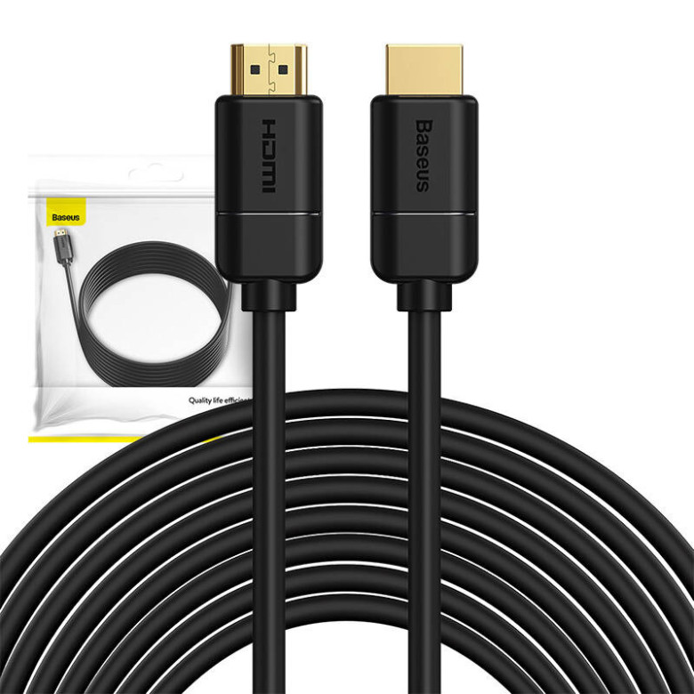 Baseus HDMI 2.0 kábel, 4K 30Hz, 3D, HDR, 18Gbps, 8m (fekete) Baseus HDMI 2.0 kábel, 4K 30Hz, 3D, HDR, 18Gbps, 8m (fekete)