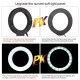 LED Puluz gyűrűs lámpa állítható állvánnyal PU391