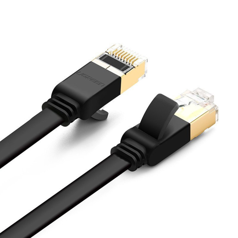UGREEN NW106 Ethernet RJ45 lapos kábel, Cat.7, STP, 8m (fekete) UGREEN NW106 Ethernet RJ45 lapos kábel, Cat.7, STP, 8m (fekete)