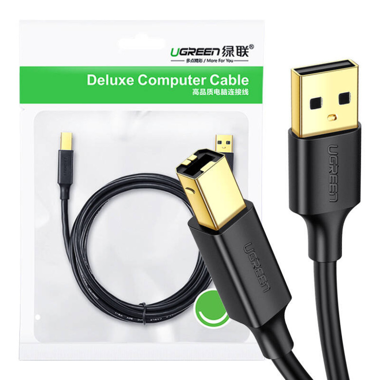 UGREEN US135 USB 2.0 A-B nyomtatókábel, aranyozott, 5 m (fekete) UGREEN US135 USB 2.0 A-B nyomtatókábel, aranyozott, 5 m (fekete)