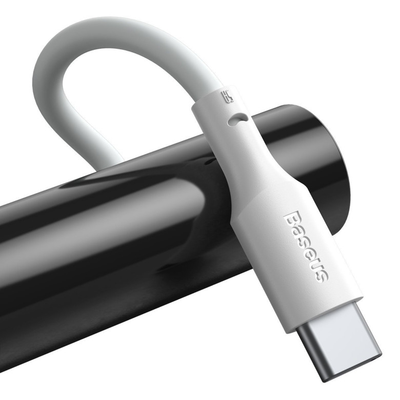 Baseus Simple Wisdom USB-USB-C kábel, 40W, 5A, 1,5m, 2db (fehér) Baseus Simple Wisdom USB-USB-C kábel, 40W, 5A, 1,5m, 2db (fehér)