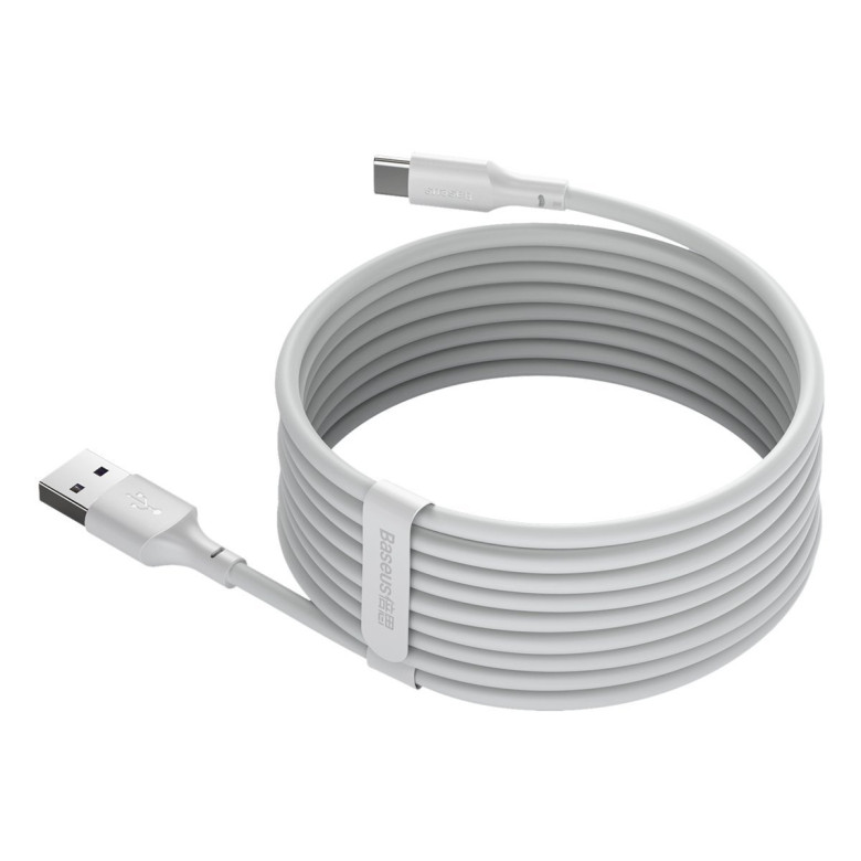 Baseus Simple Wisdom USB-USB-C kábel, 40W, 5A, 1,5m, 2db (fehér) Baseus Simple Wisdom USB-USB-C kábel, 40W, 5A, 1,5m, 2db (fehér)