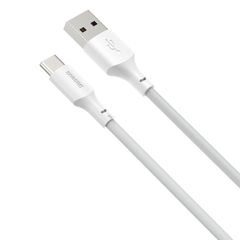 Baseus Simple Wisdom USB-USB-C kábel, 40W, 5A, 1,5m, 2db (fehér) Baseus Simple Wisdom USB-USB-C kábel, 40W, 5A, 1,5m, 2db (fehér)