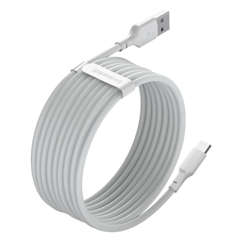 Baseus Simple Wisdom USB-USB-C kábel, 40W, 5A, 1,5m, 2db (fehér) Baseus Simple Wisdom USB-USB-C kábel, 40W, 5A, 1,5m, 2db (fehér)