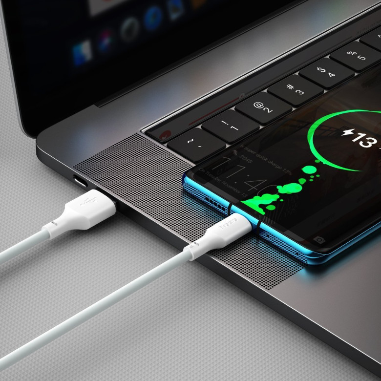 Baseus Simple Wisdom USB-USB-C kábel, 40W, 5A, 1,5m, 2db (fehér) Baseus Simple Wisdom USB-USB-C kábel, 40W, 5A, 1,5m, 2db (fehér)