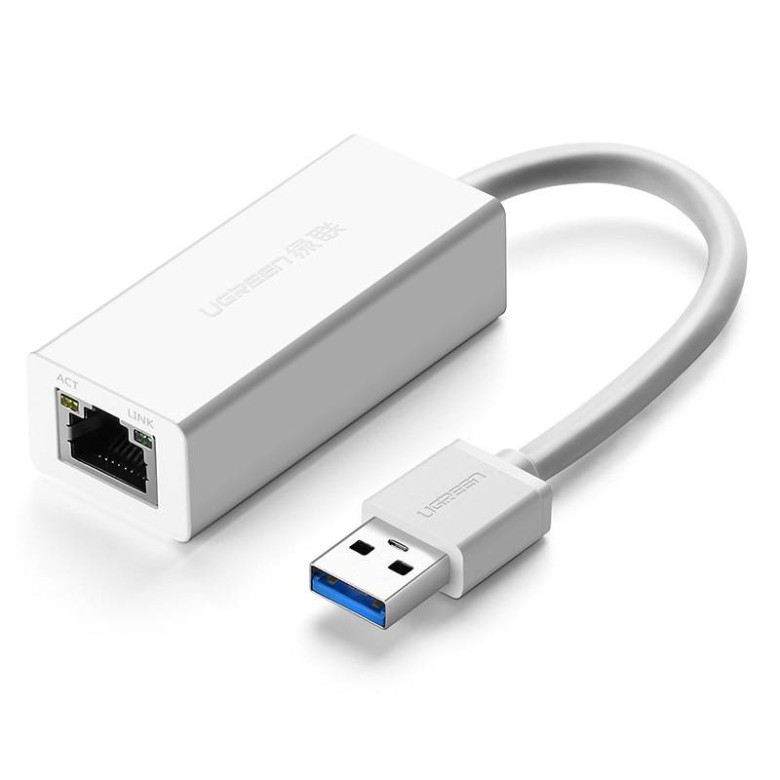 UGREEN CR111 USB 3.0–RJ45 hálózati adapter (fehér)