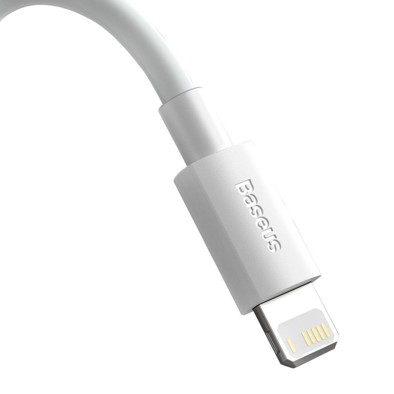 Baseus Simple Wisdom USB-Lightning kábel, 2.4A, 1.5m, 2db (fehér) Baseus Simple Wisdom USB-Lightning kábel, 2.4A, 1.5m, 2db (fehér)