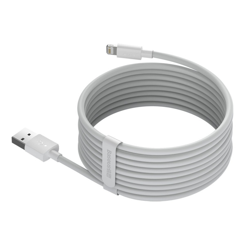 Baseus Simple Wisdom USB-Lightning kábel, 2.4A, 1.5m, 2db (fehér) Baseus Simple Wisdom USB-Lightning kábel, 2.4A, 1.5m, 2db (fehér)