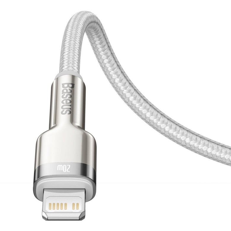 Baseus Cafule USB-C-Lightning kábel, PD, 20 W, 1 m (fehér) Baseus Cafule USB-C-Lightning kábel, PD, 20 W, 1 m (fehér)
