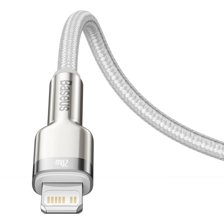 Baseus Cafule USB-C-Lightning kábel, PD, 20 W, 2 m (fehér) Baseus Cafule USB-C-Lightning kábel, PD, 20 W, 2 m (fehér)