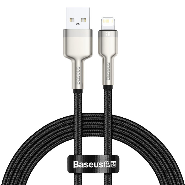 Baseus Cafule USB-Lightning kábel, 2,4A, 1 m (fekete)