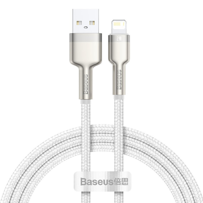 Baseus Cafule USB-Lightning kábel, 2,4A, 1 m (fehér) Baseus Cafule USB-Lightning kábel, 2,4A, 1 m (fehér)