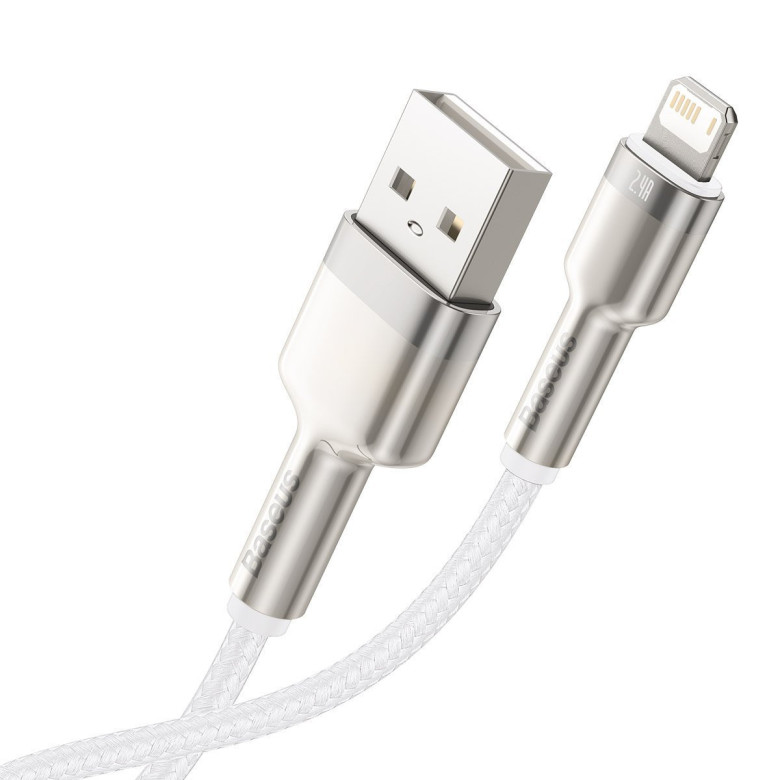 Baseus Cafule USB-Lightning kábel, 2,4A, 1 m (fehér) Baseus Cafule USB-Lightning kábel, 2,4A, 1 m (fehér)