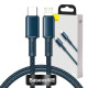 Baseus USB-C - Lightning kábel, nagy sűrűségű fonott, 20 W, 5 A, PD, 1 m (kék)