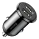 Baseus Grain Pro 2x USB 4.8A autós töltő (fekete) Baseus Grain Pro 2x USB 4.8A autós töltő (fekete)