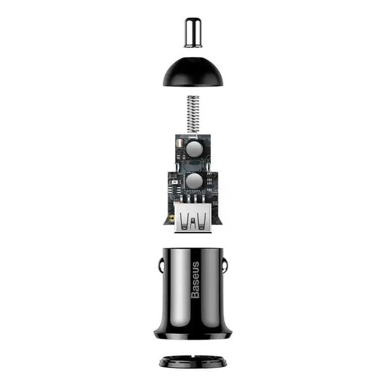 Baseus Grain Pro 2x USB 4.8A autós töltő (fekete) Baseus Grain Pro 2x USB 4.8A autós töltő (fekete)