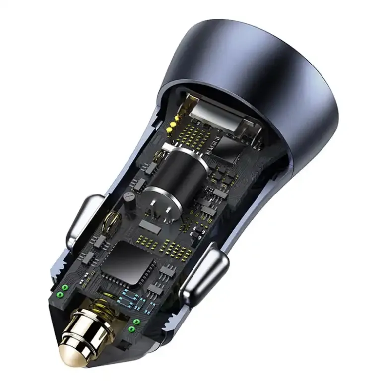 Baseus Golden Contactor Pro autós töltő, USB + USB-C, QC4.0 +, PD, SCP, 40 W (szürke) Baseus Golden Contactor Pro autós töltő, USB + USB-C, QC4.0 +, PD, SCP, 40 W (szürke)