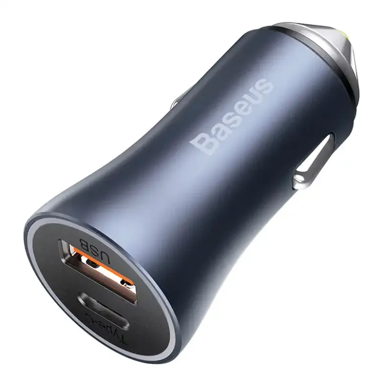 Baseus Golden Contactor Pro autós töltő, 2x USB, 40W (szürke) Baseus Golden Contactor Pro autós töltő, 2x USB, 40W (szürke)