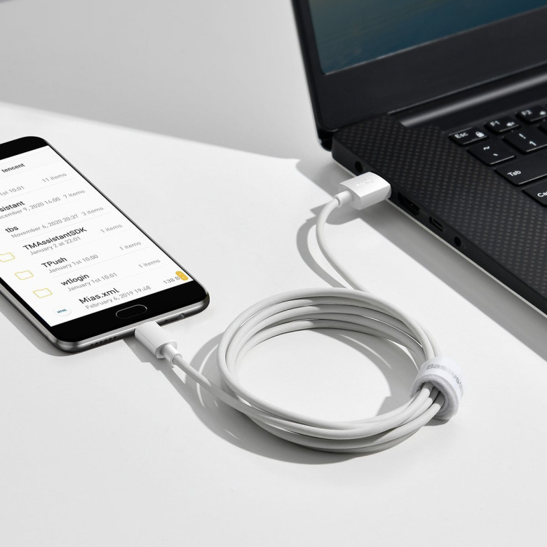 Baseus Simple Wisdom Micro-USB - USB kábel, 2.1A, 1.5m (fehér) 2db. Baseus Simple Wisdom Micro-USB - USB kábel, 2.1A, 1.5m (fehér) 2db.