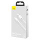 Baseus Simple Wisdom Micro-USB - USB kábel, 2.1A, 1.5m (fehér) 2db.