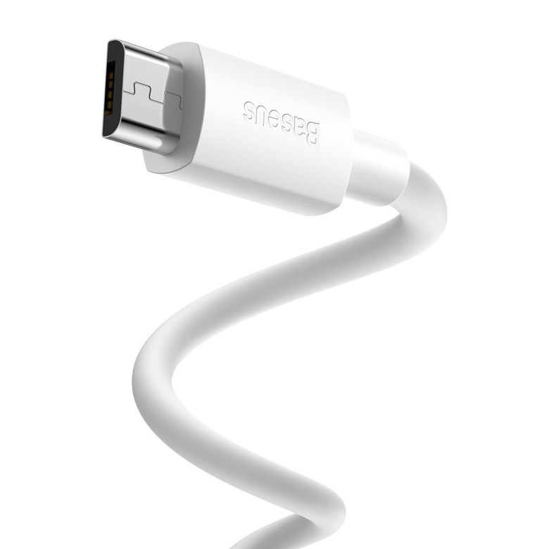 Baseus Simple Wisdom Micro-USB - USB kábel, 2.1A, 1.5m (fehér) 2db. Baseus Simple Wisdom Micro-USB - USB kábel, 2.1A, 1.5m (fehér) 2db.
