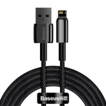 Baseus Tungsten Gold USB-Lightning kábel, 2,4A, 2m (fekete)