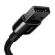 Baseus Tungsten Gold USB-Lightning kábel, 2,4A, 2m (fekete)