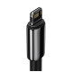 Baseus Tungsten Gold USB-Lightning kábel, 2,4A, 2m (fekete)