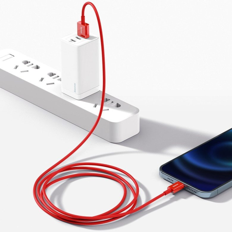 Baseus Superior Series USB-Lightning kábel, 2,4 A, 1 m (piros) Baseus Superior Series USB-Lightning kábel, 2,4 A, 1 m (piros)