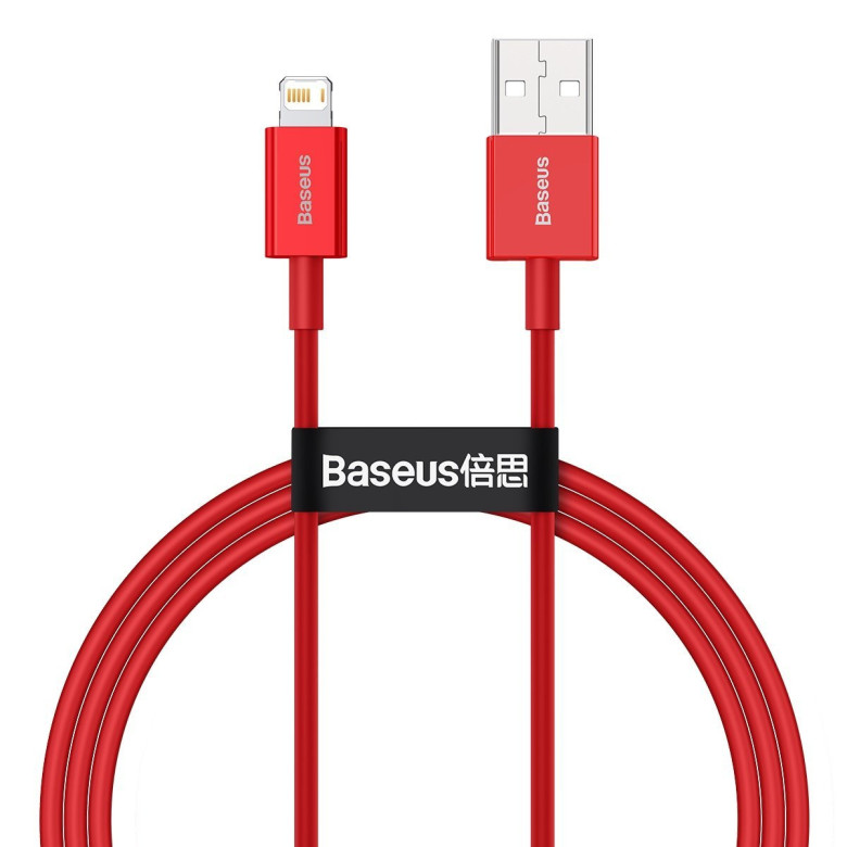 Baseus Superior Series USB-Lightning kábel, 2,4 A, 1 m (piros) Baseus Superior Series USB-Lightning kábel, 2,4 A, 1 m (piros)