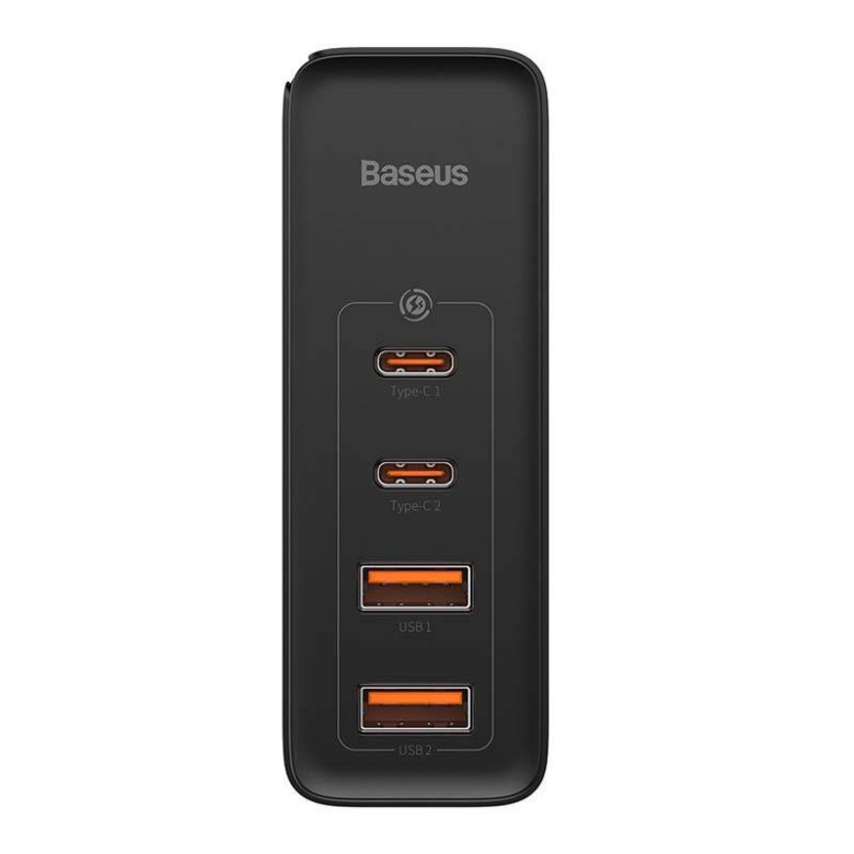 Baseus GaN2 Pro fali töltő, 2x USB + 2x USB-C, 100W, EU (fekete)