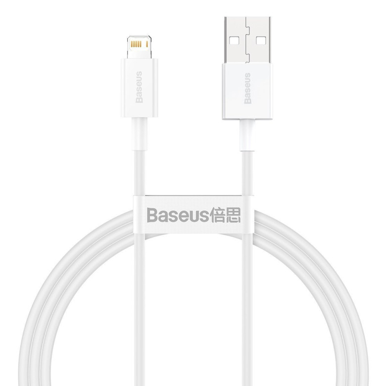 Baseus Superior Series USB-Lightning kábel, 2,4 A, 1 m (fehér) Baseus Superior Series USB-Lightning kábel, 2,4 A, 1 m (fehér)