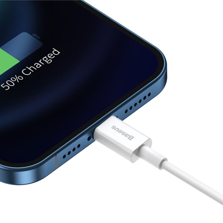 Baseus Superior Series USB-Lightning kábel, 2,4 A, 1 m (fehér) Baseus Superior Series USB-Lightning kábel, 2,4 A, 1 m (fehér)