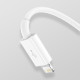 Baseus Superior Series 3 az 1-ben USB-kábel, USB - micro-USB / USB-C / Lightning, 3,5 A, 1,5 m (fehér)